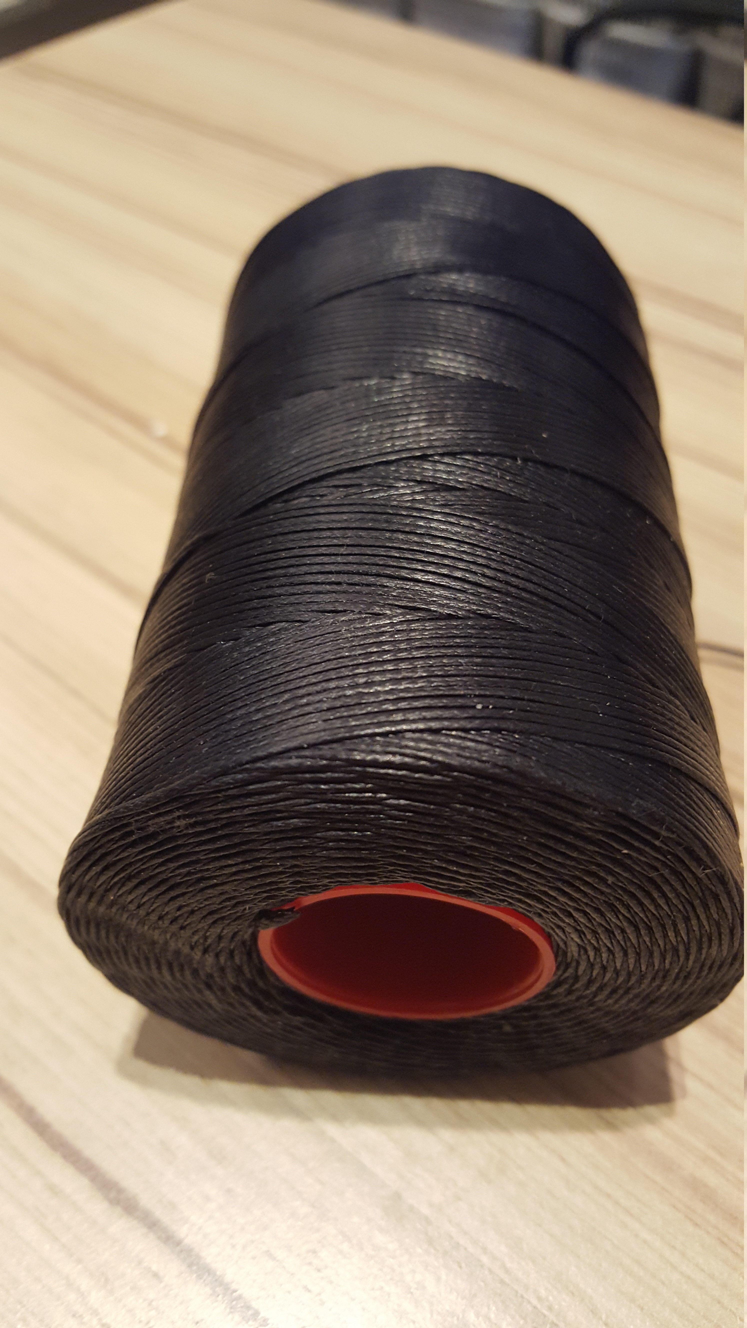 Шнур плетеный хлопок/полиэстер с воском. 1 метр. 1 мм. Черный  принц