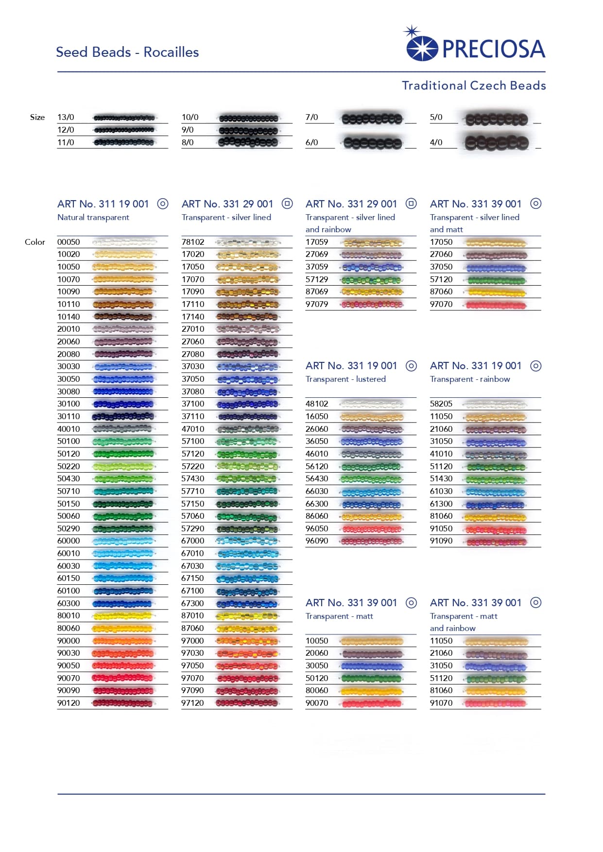 ������� PRECIOSA Seed Beads (Rocailles)